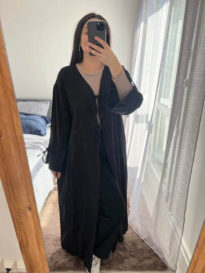 Abaya perle noir