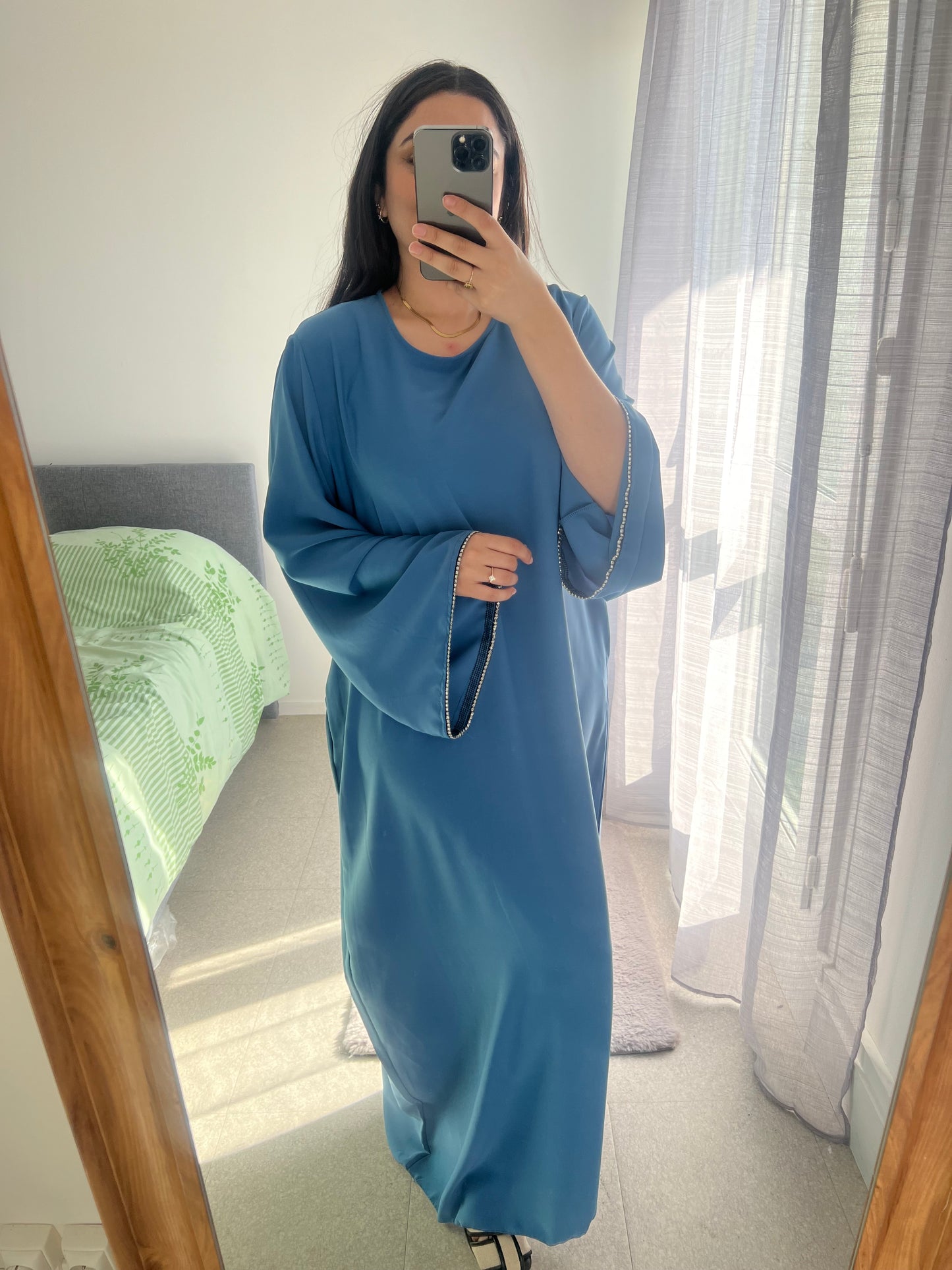 Abaya nadjma bleu