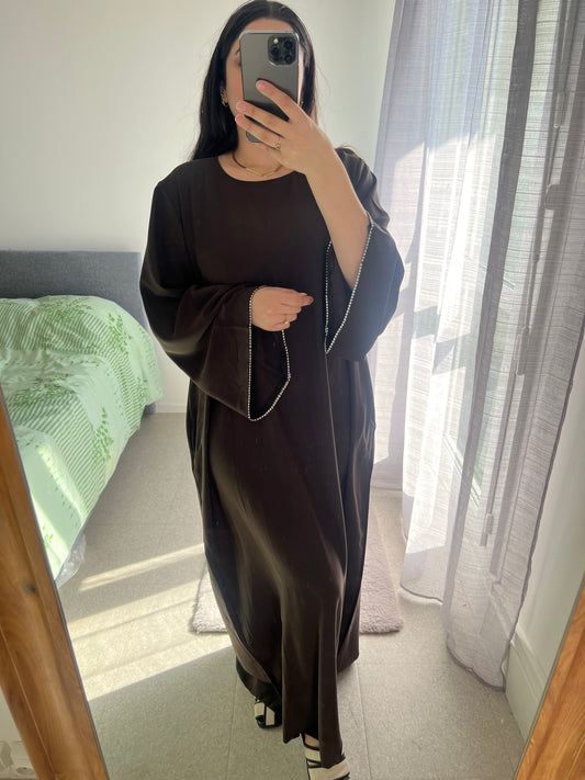 Abaya nadjma marron