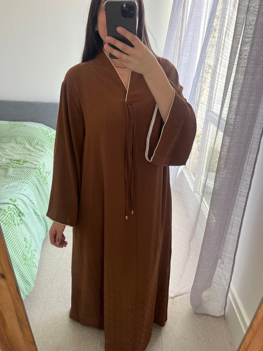 Robe abaya marron