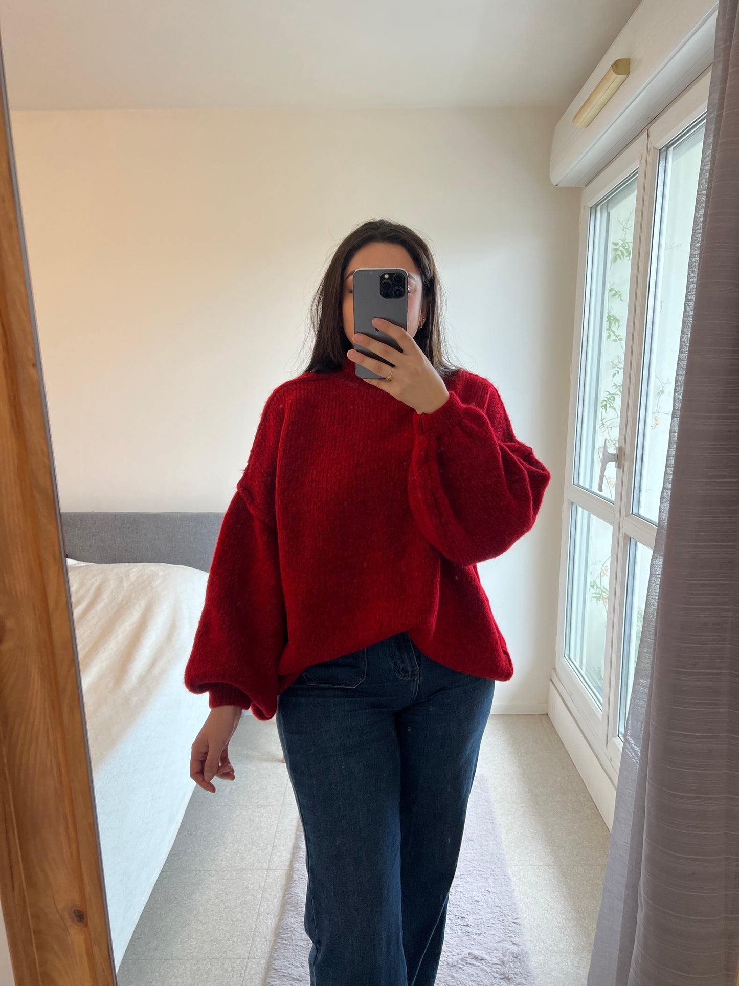 Pull OVERSIZE ( rouge )