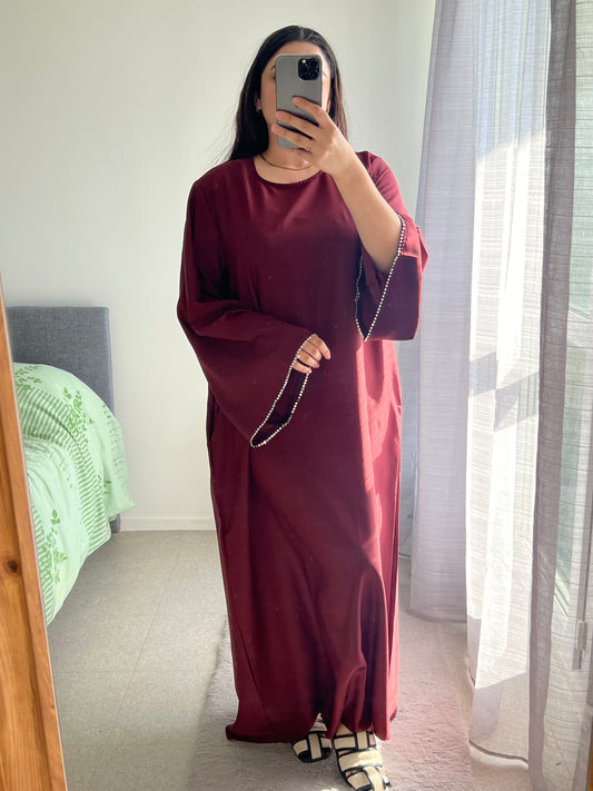 Abaya nadjma bordeaux