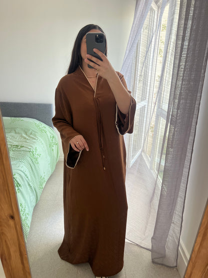 Robe abaya marron