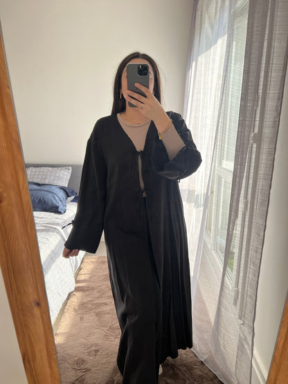 Abaya perle noir